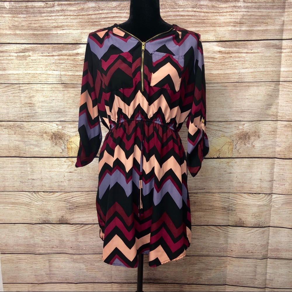 Stella Tweed Chevron Striped Dress